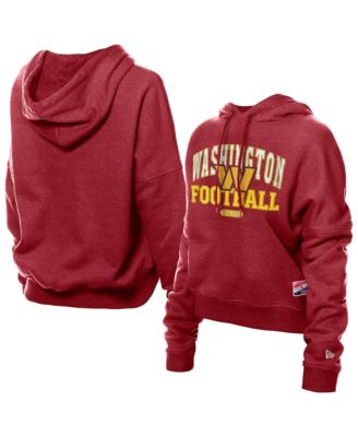 Women's Washington Commanders Throwback Boxy Long-Sleeve Hoodie Sweatshirt