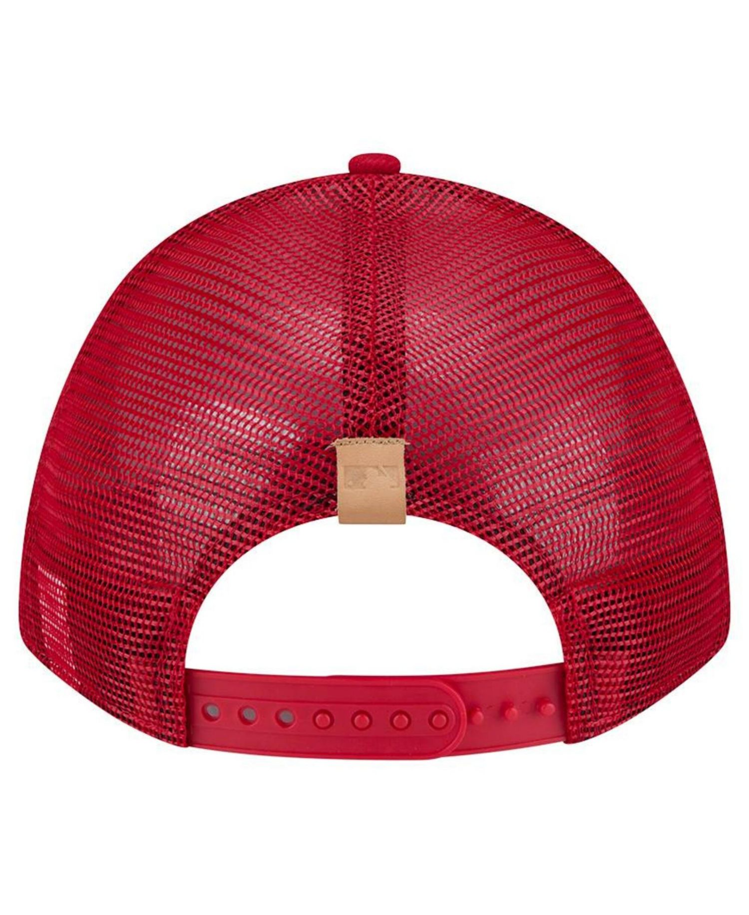 Men's Stone/Red St. Louis Cardinals Text A-Frame Trucker 9FORTY Hat