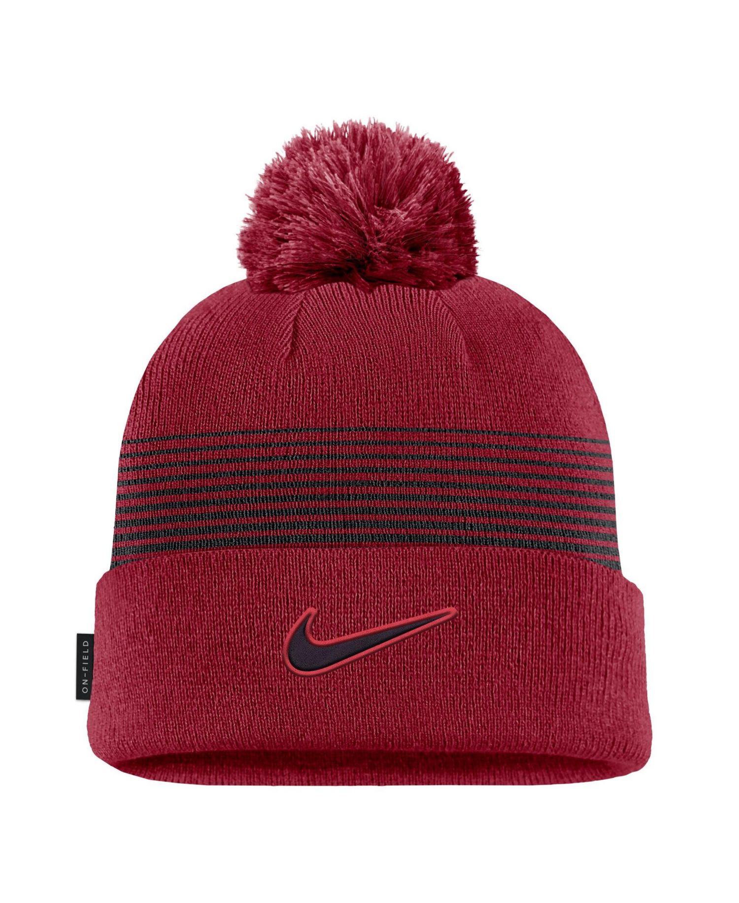 Men's Garnet South Carolina Gamecocks 2026 On-Field Peak Cuffed Knit Hat with Pom