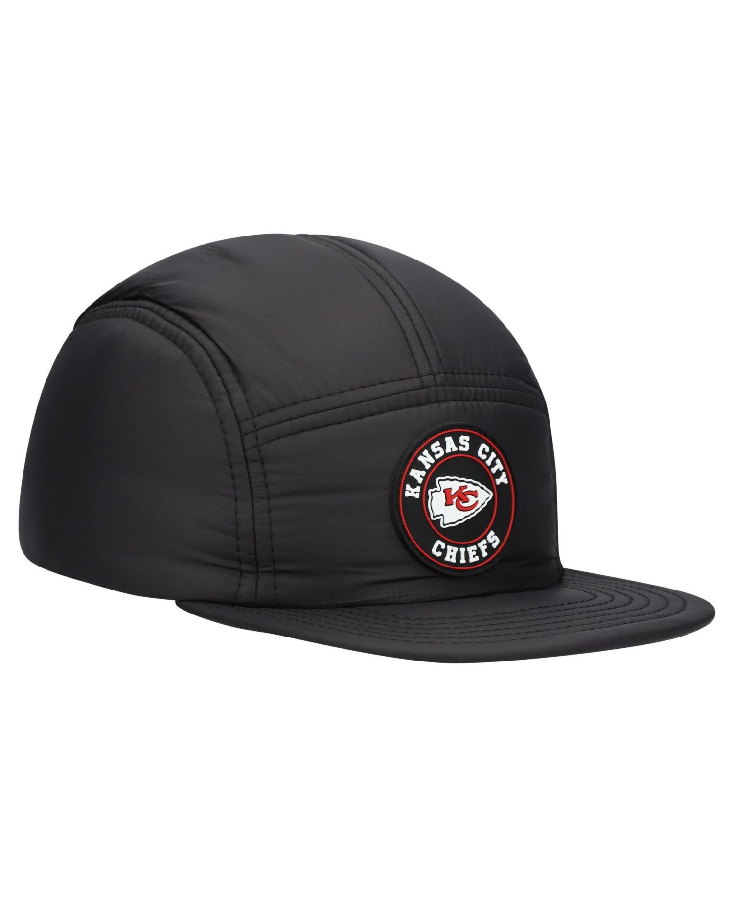 Men's Black Kansas City Chiefs Quilted Camper Adjustable Hat
