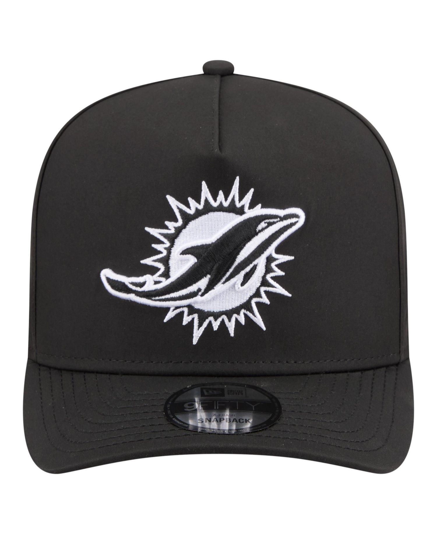 Men's Black Miami Dolphins Gore-Tex A-Frame 9FIFTY Adjustable Hat