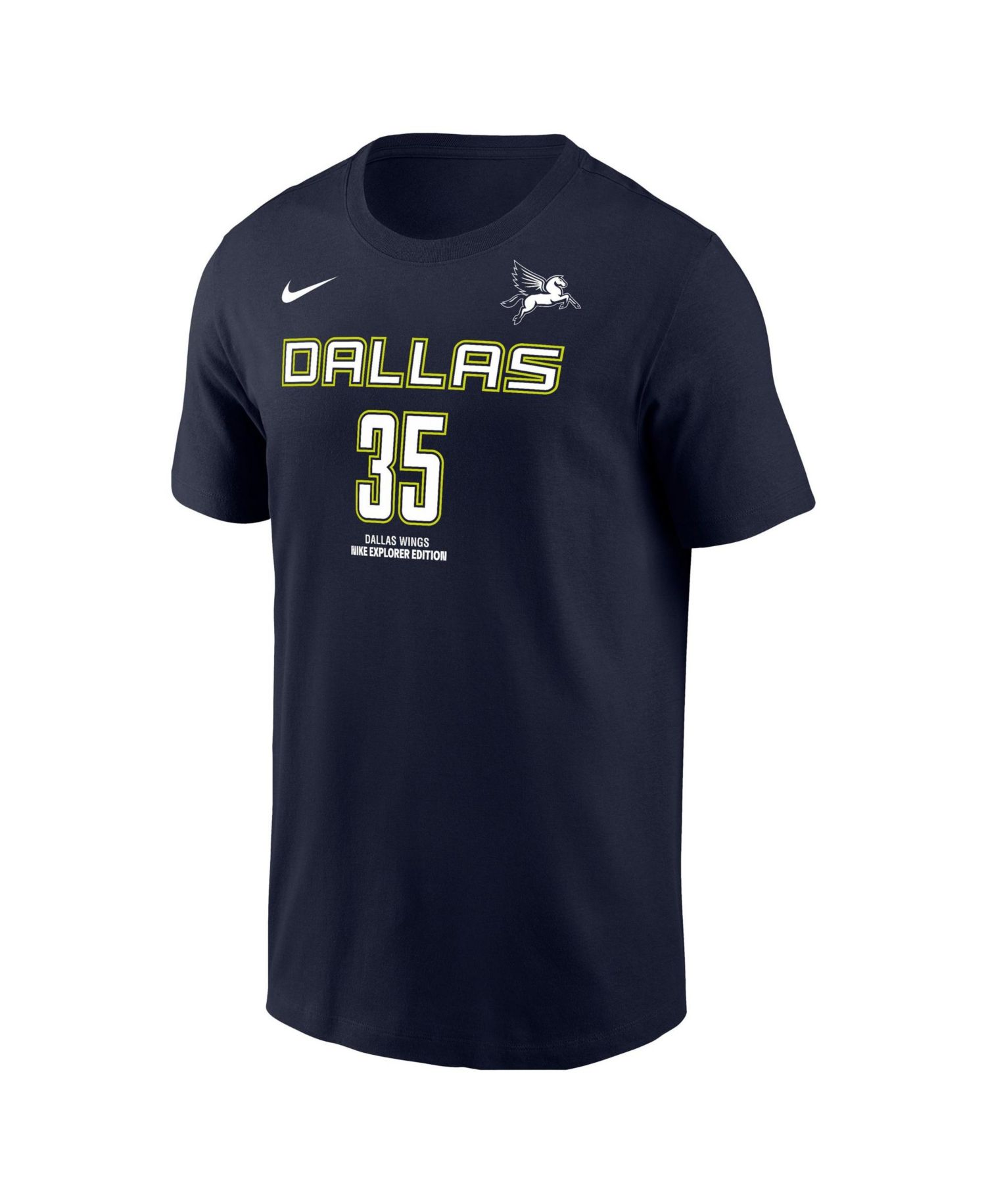 Men's Azzi Fudd Navy Dallas Wings Explorer Edition Name & Number T-Shirt