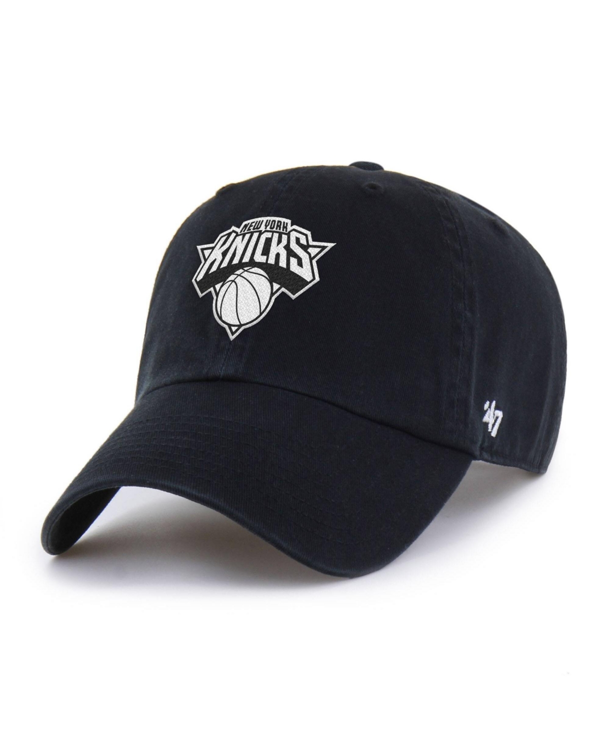 '47 Brand Men's Black New York Knicks Color Pack Clean Up Adjustable Hat - Black