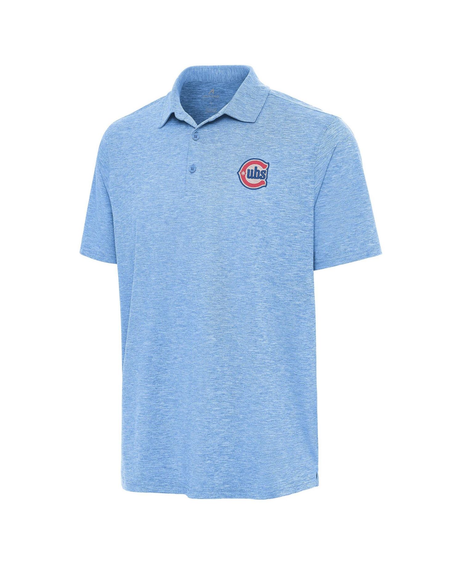 Men's Heather Powder Blue Chicago Cubs Alternate Logo Par 3 Polo Shirt