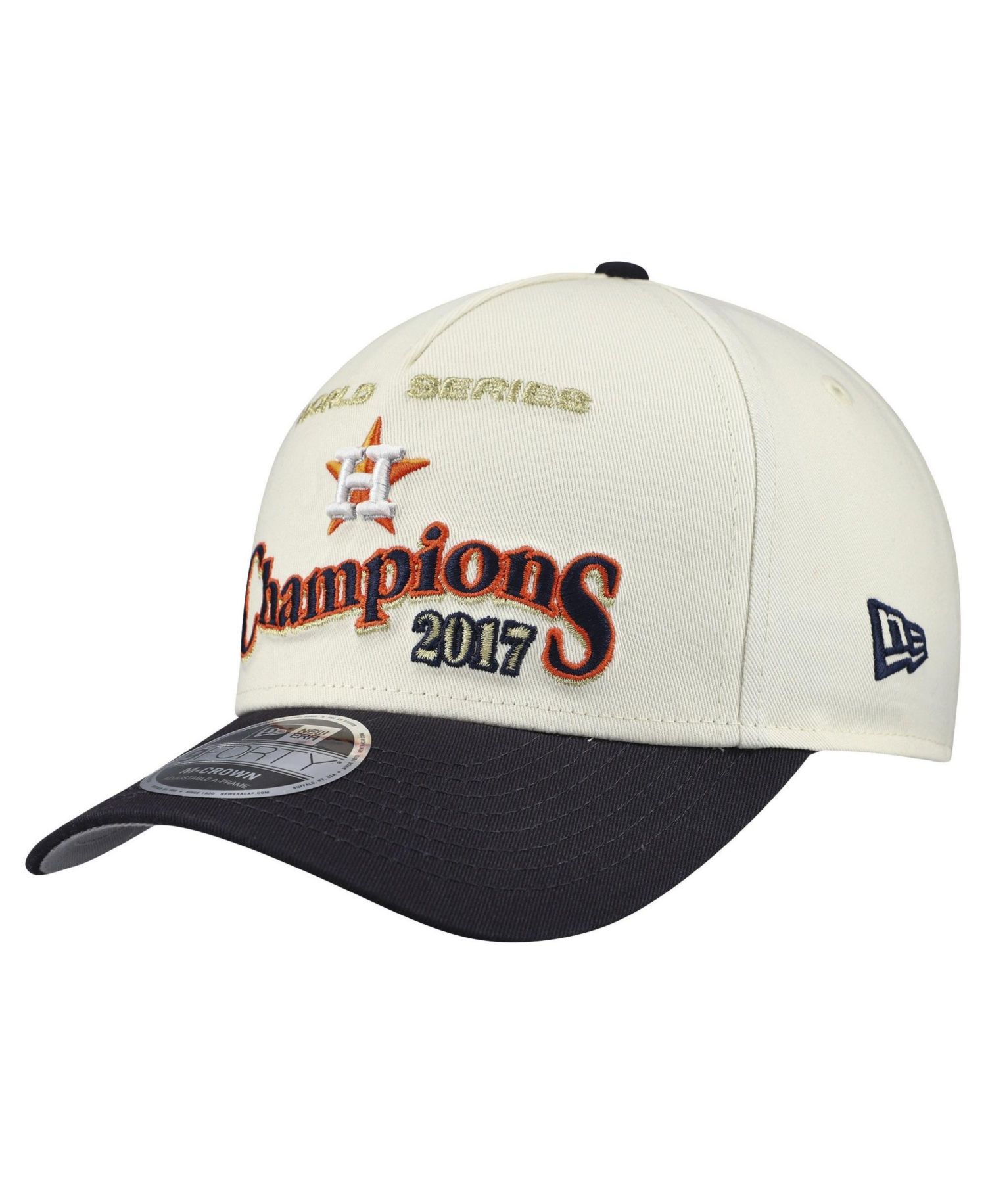 Men's Cream/Navy Houston Astros World Series 9FORTY M-Crown A-Frame Adjustable Hat