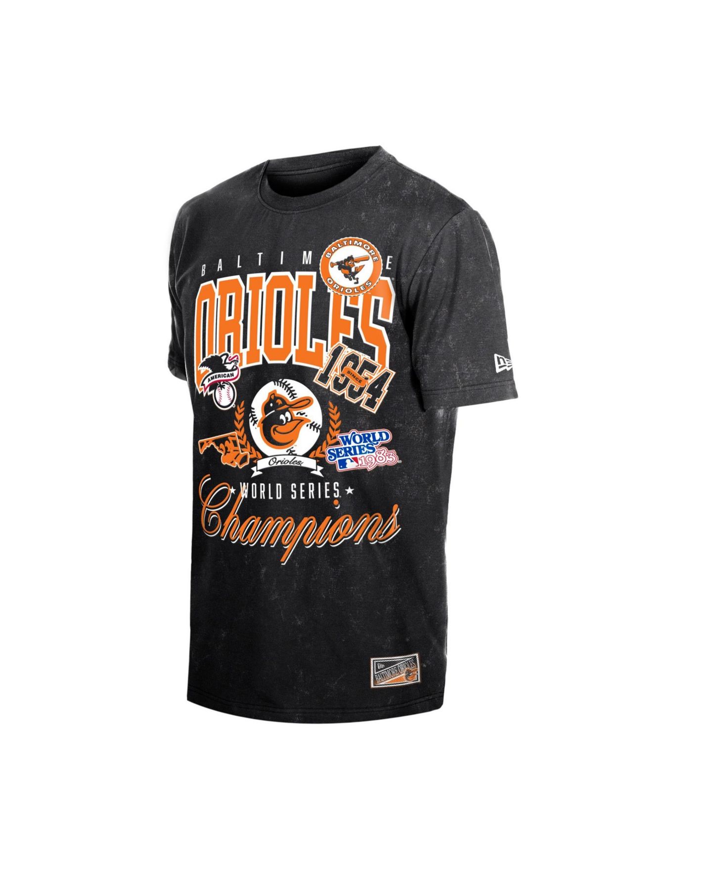 Мужская футболка New Era Black Baltimore Orioles Mineral Wash — фото 3
