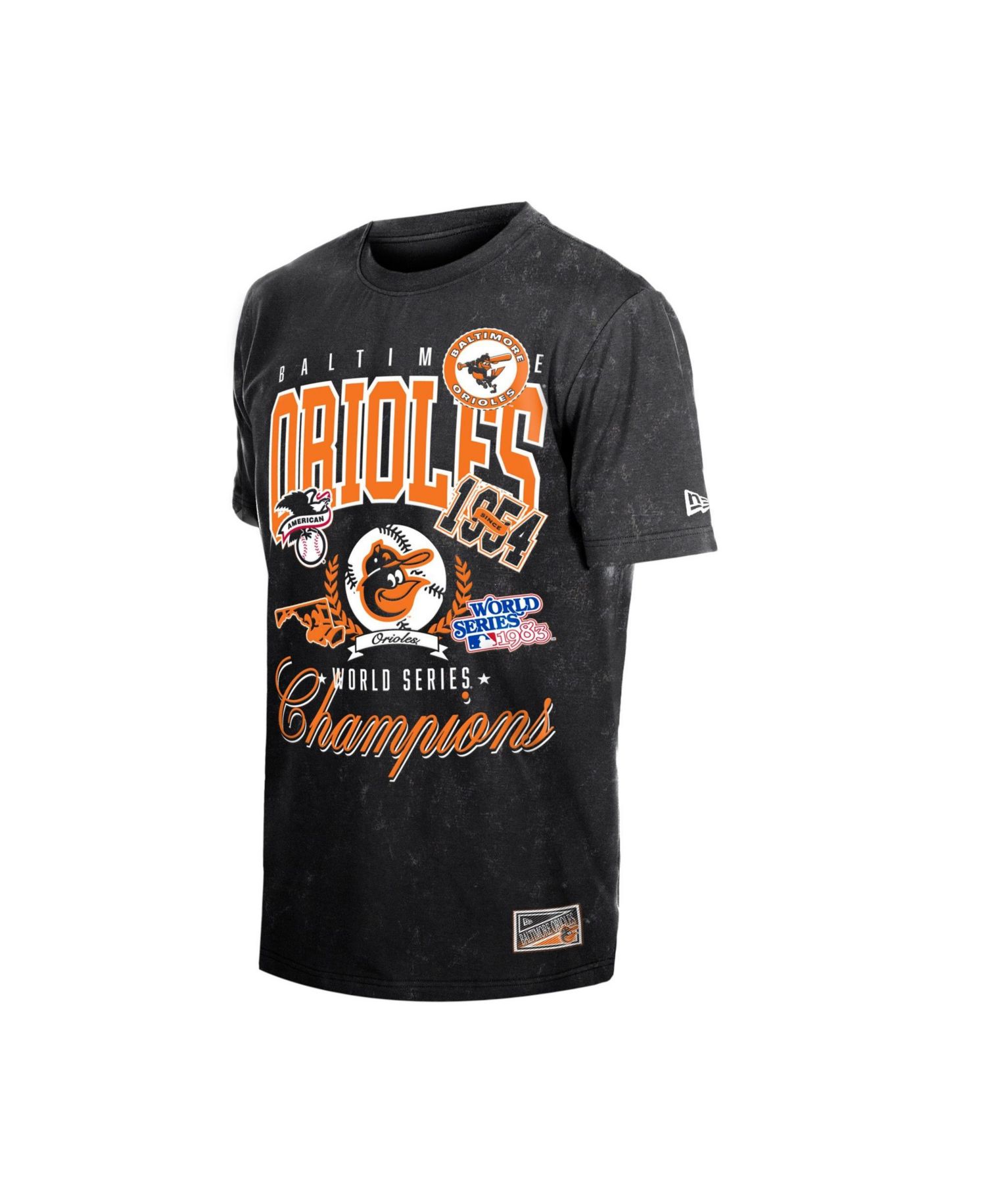 Men's Black Baltimore Orioles Mineral Wash T-Shirt