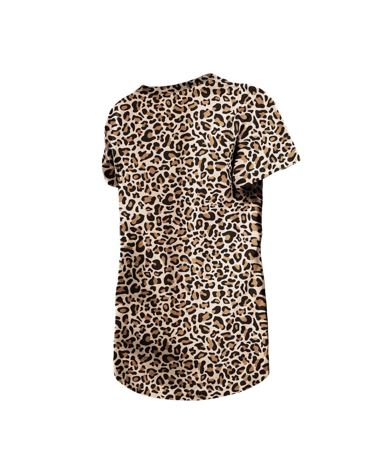 Big Girls Tan Philadelphia Eagles Mom & Me Leopard T-Shirt