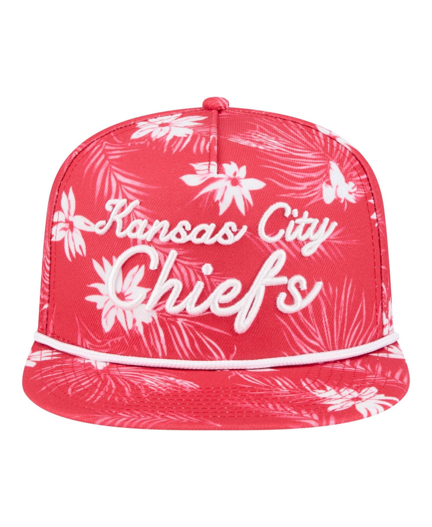 Men's Red Kansas City Chiefs Palm Print A-Frame 9FIFTY Snapback Hat