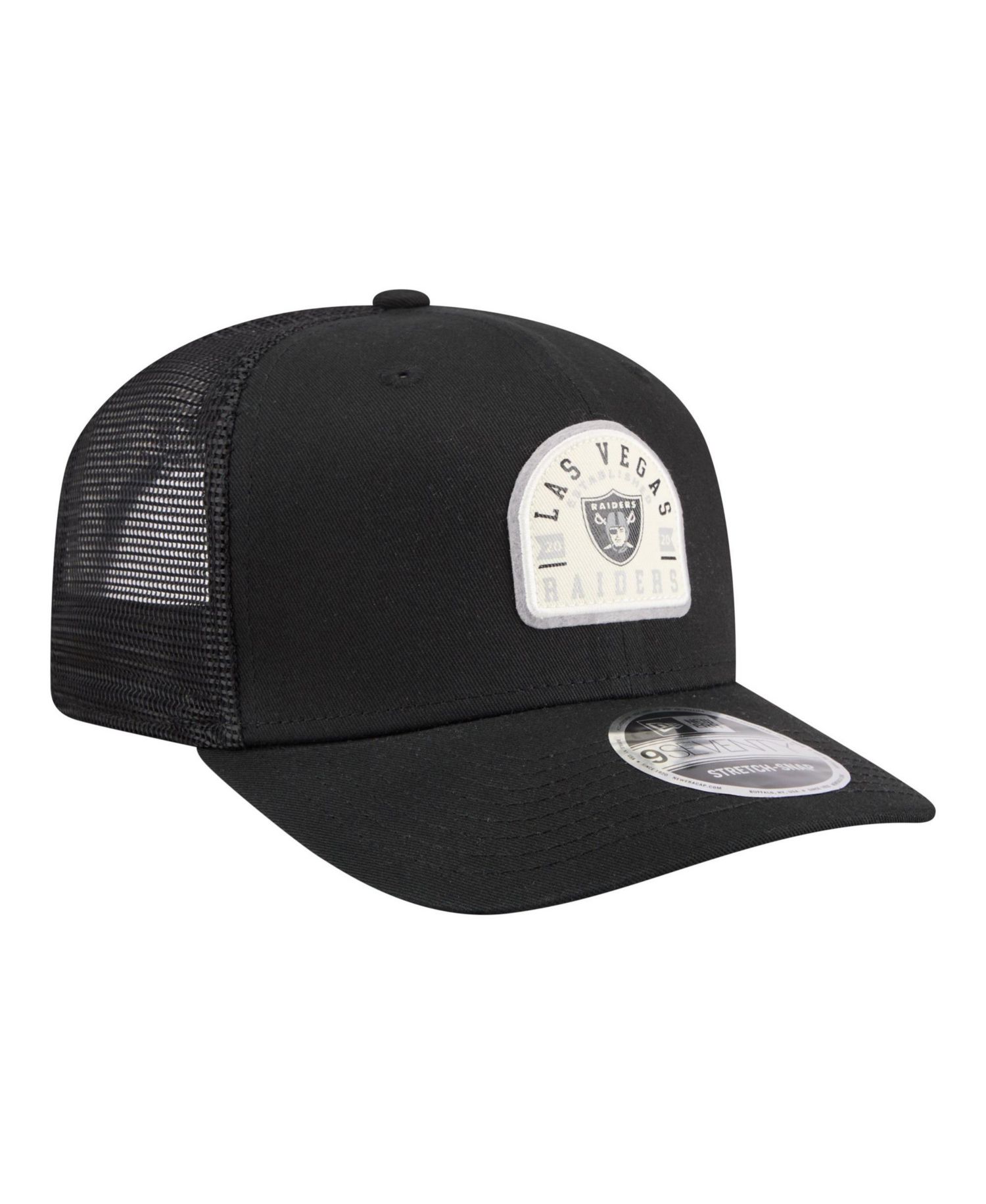 Men's Black Las Vegas Raiders Contest 9SEVENTY Adjustable Trucker Hat
