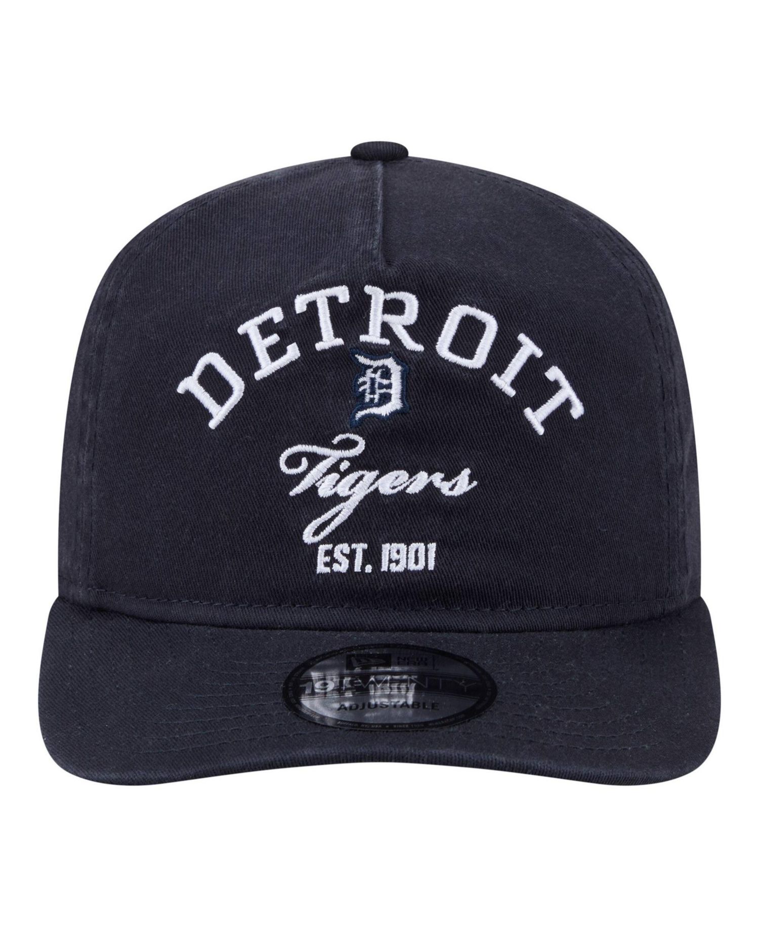 Men's Navy Detroit Tigers Stacked 19TWENTY Adjustable Hat