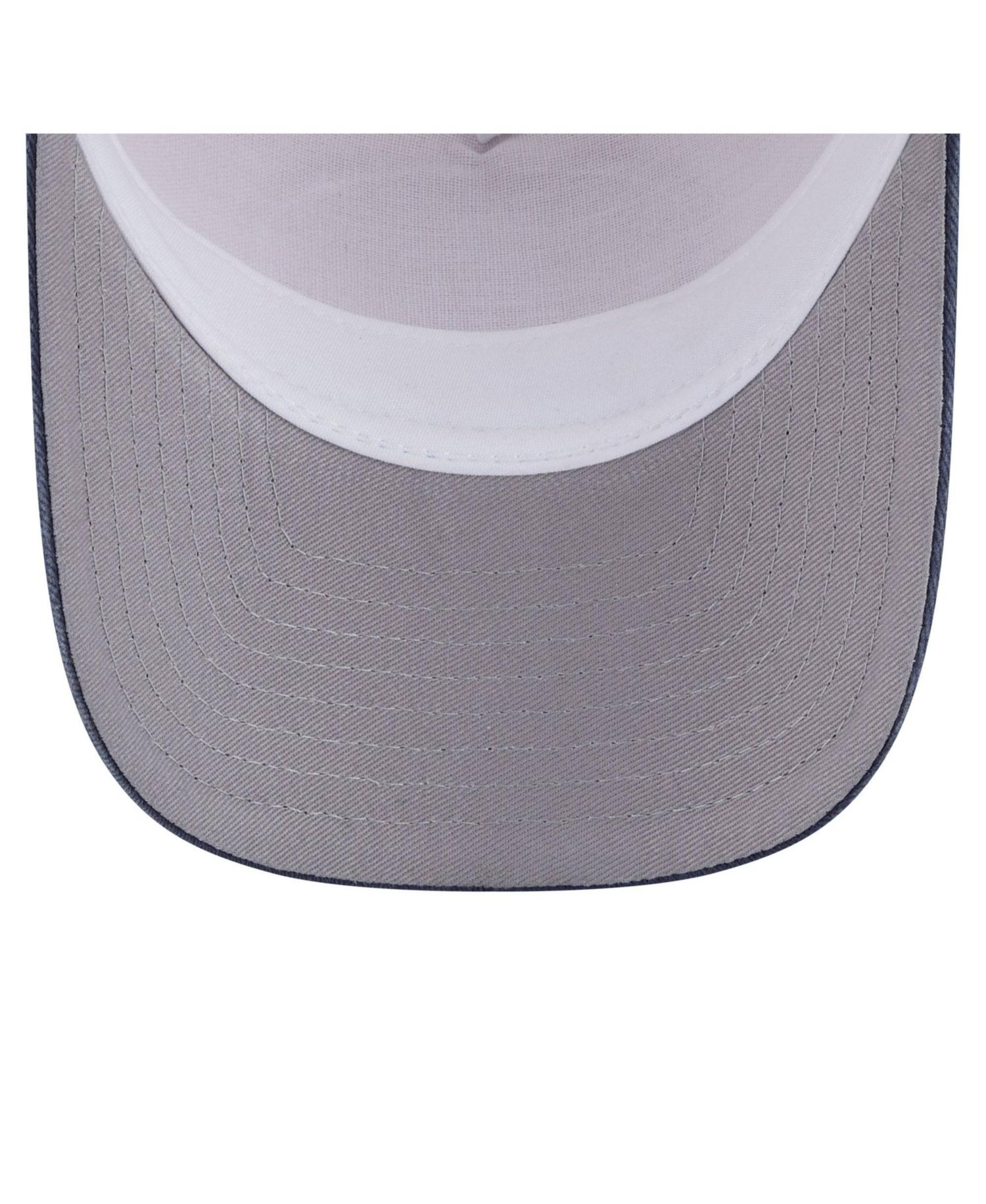 Men's Light Beige/Navy Boston Red Sox Frayed M-Crown A-Frame 9FORTY Trucker Adjustable Hat