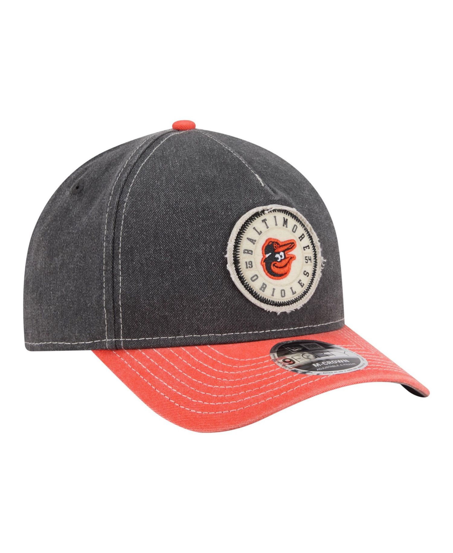 Men's Black/Orange Baltimore Orioles Felt M-Crown 9FORTY Adjustable Hat