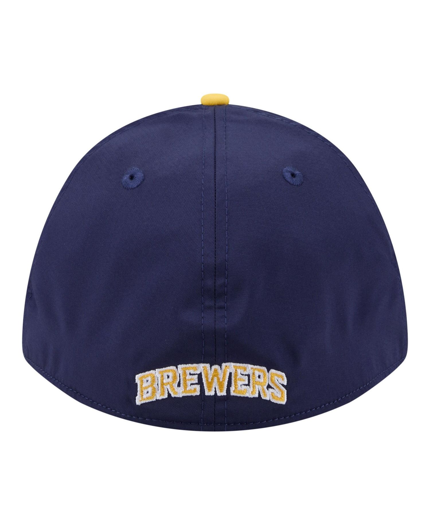 Men's Navy/Gold Milwaukee Brewers Rope M-Crown A-Frame 39THIRTY Flex Hat