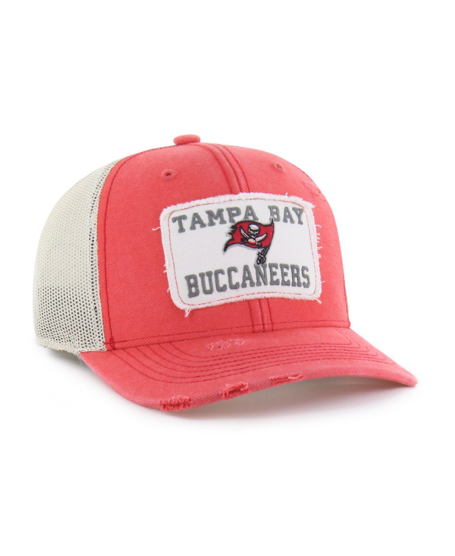 Men's Red Tampa Bay Buccaneers Egremont Well-Worn Adjustable Trucker Hat