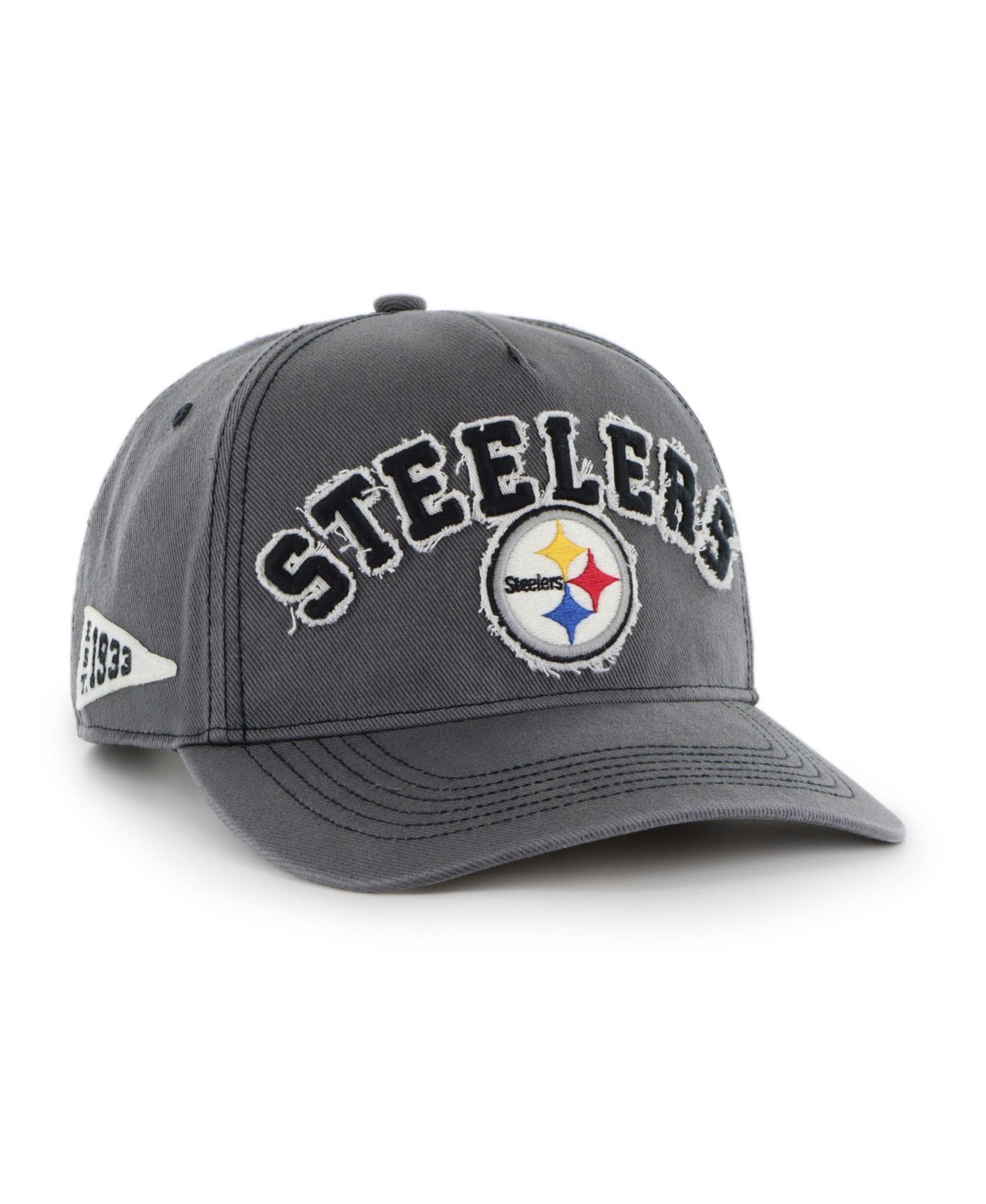 Men's Charcoal Pittsburgh Steelers Calderwood Well Worn Hitch Adjustable Hat