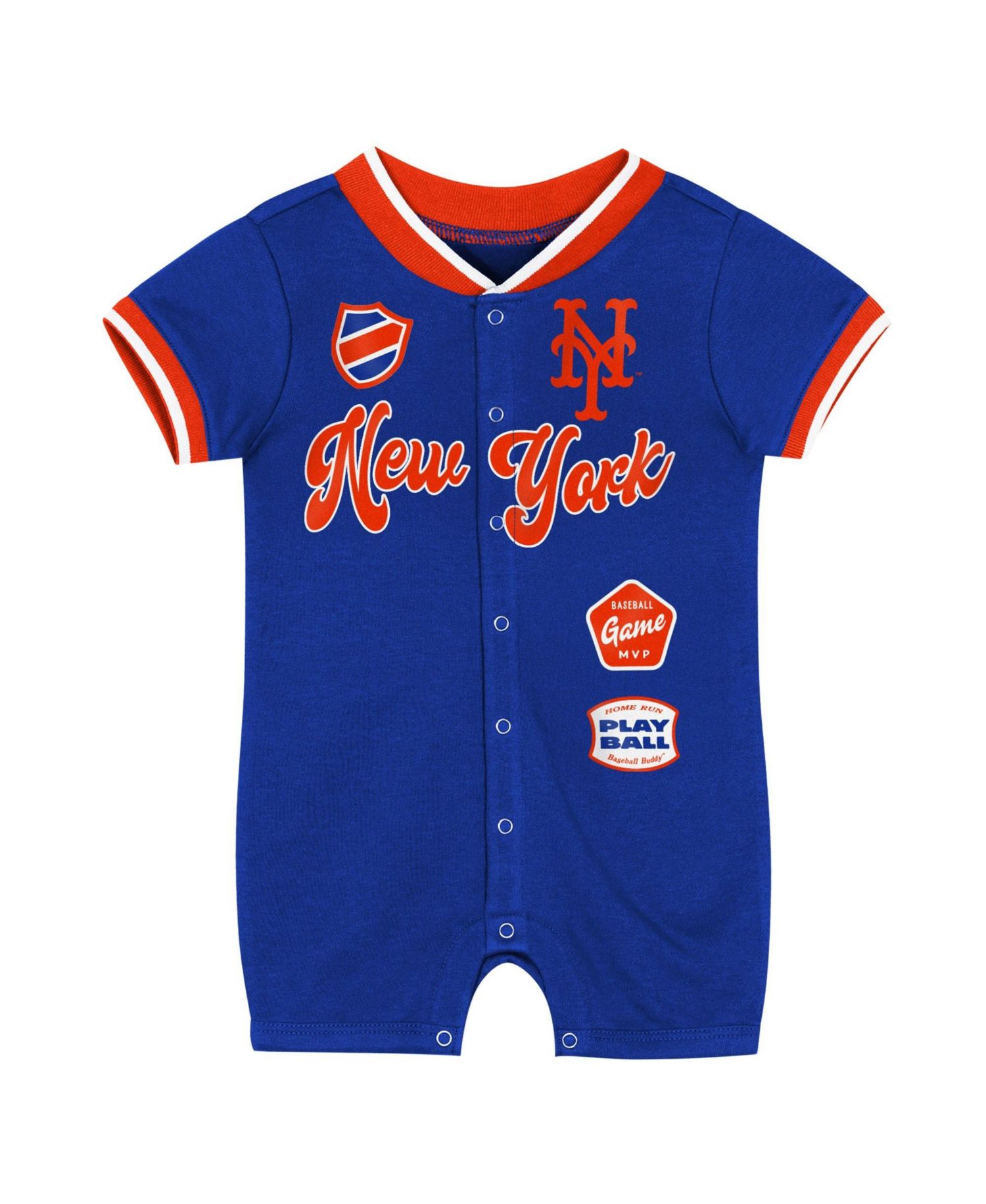 Baby Boys and Girls Royal New York Mets Pinch Coverall Shorts