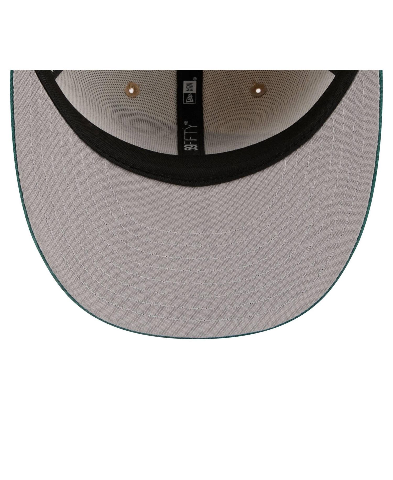 Men's Natural/Midnight Green Philadelphia Eagles Pre-Curved Twine 59FIFTY Fitted Hat