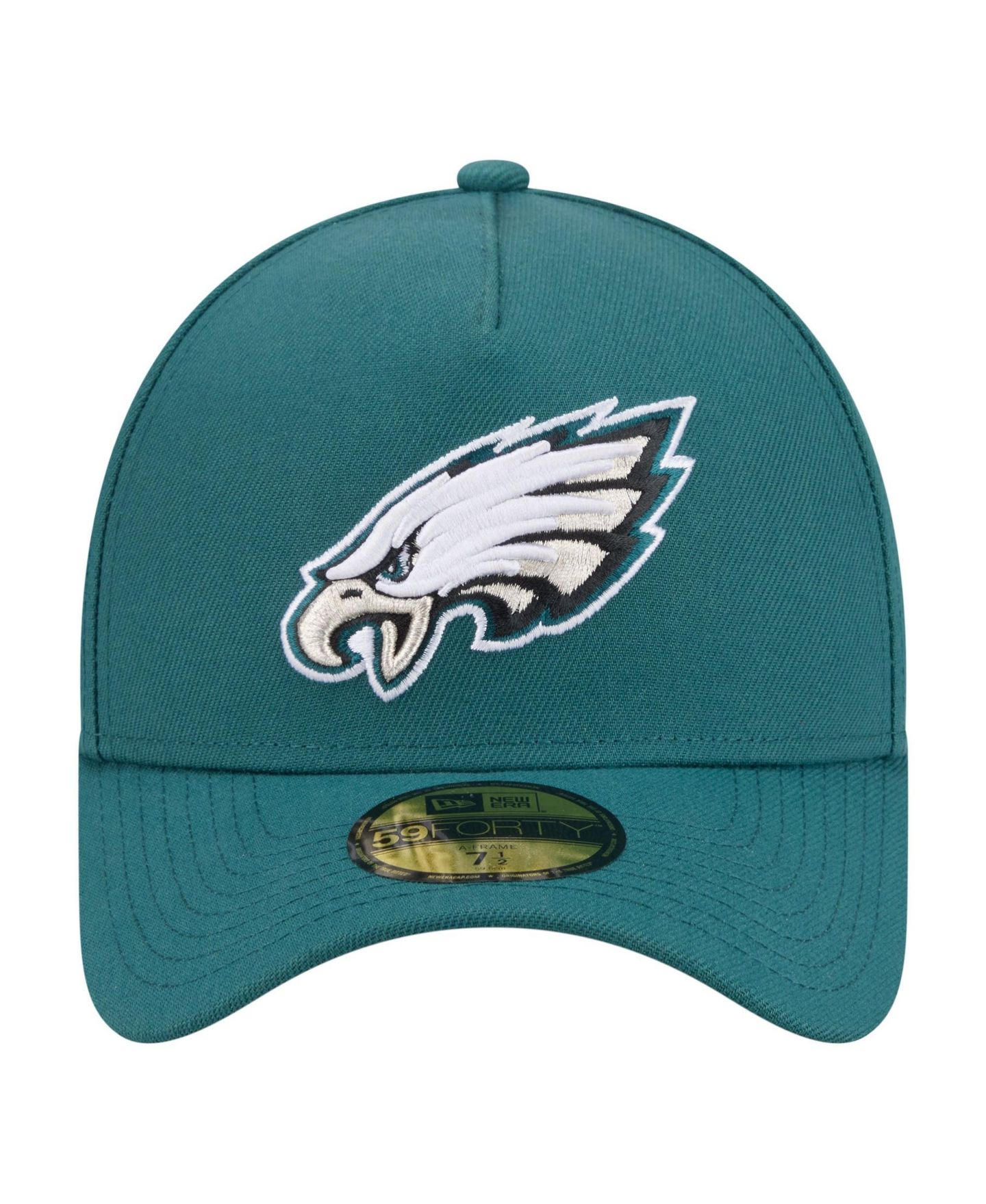 Мужская кепка New Era Midnight Green Philadelphia Eagles A-Frame 59FORTY Fitted Hat — фото 2