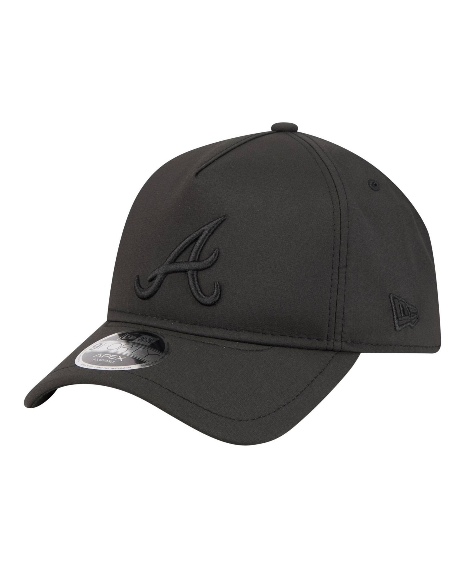 Men's Black Atlanta Braves Injection Apex 9FORTY Adjustable Hat