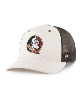 Brand Men's Natural/Brown Florida State Seminoles Undyed Trucker Adjustable Hat