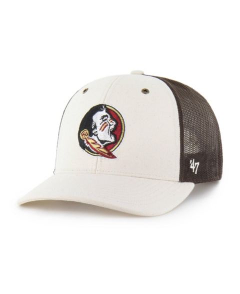 Мужская кепка Carhartt x '47 Brand Natural/Brown Florida State Seminoles Undyed Trucker Adjustable Hat