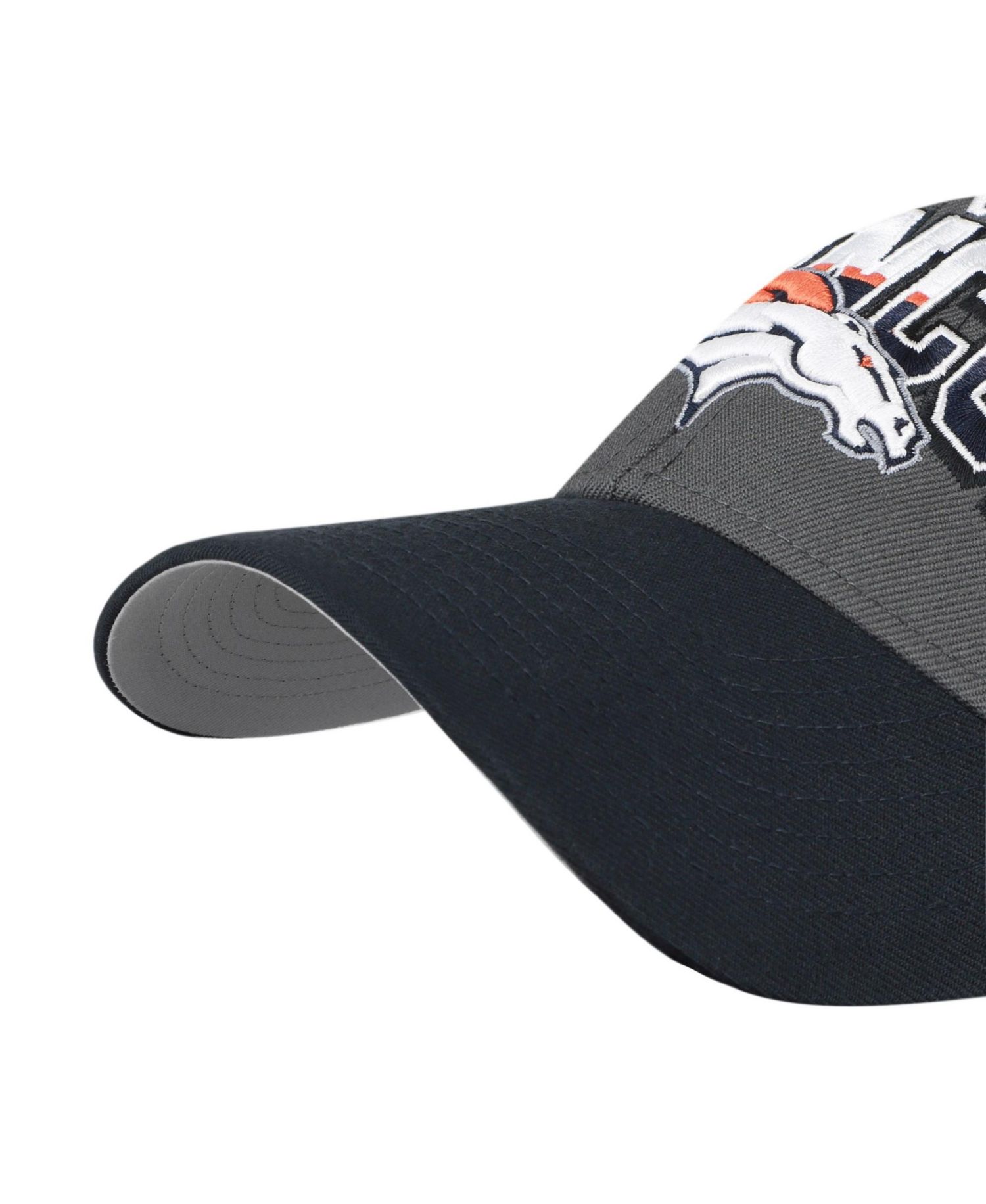 Men's Charcoal Denver Broncos Split Block MVP Adjustable Hat