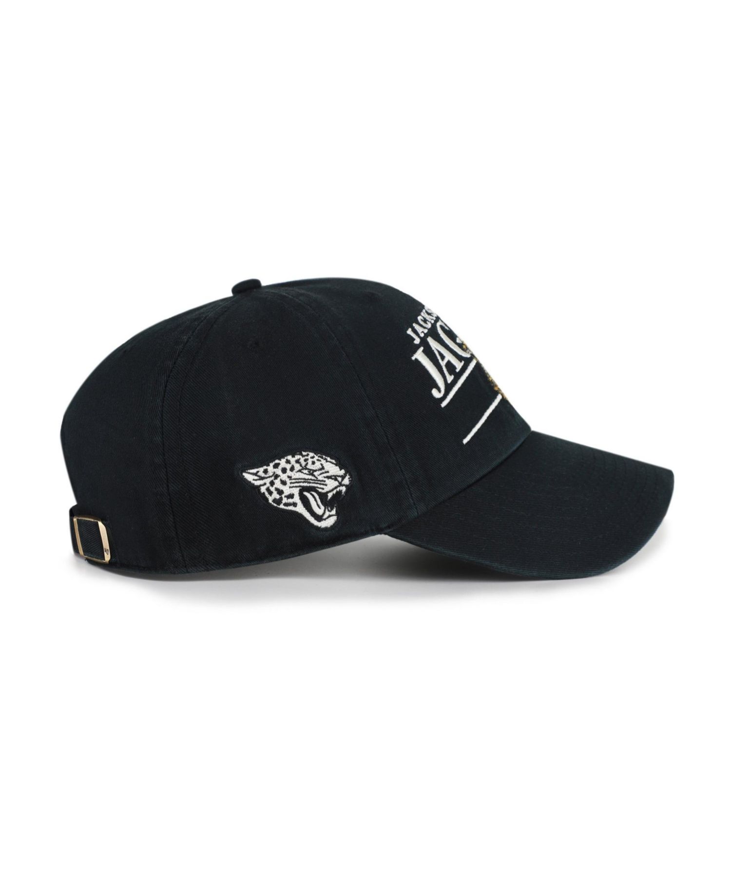 Men's Black Jacksonville Jaguars Throwback Graphic Clean Up Adjustable Hat