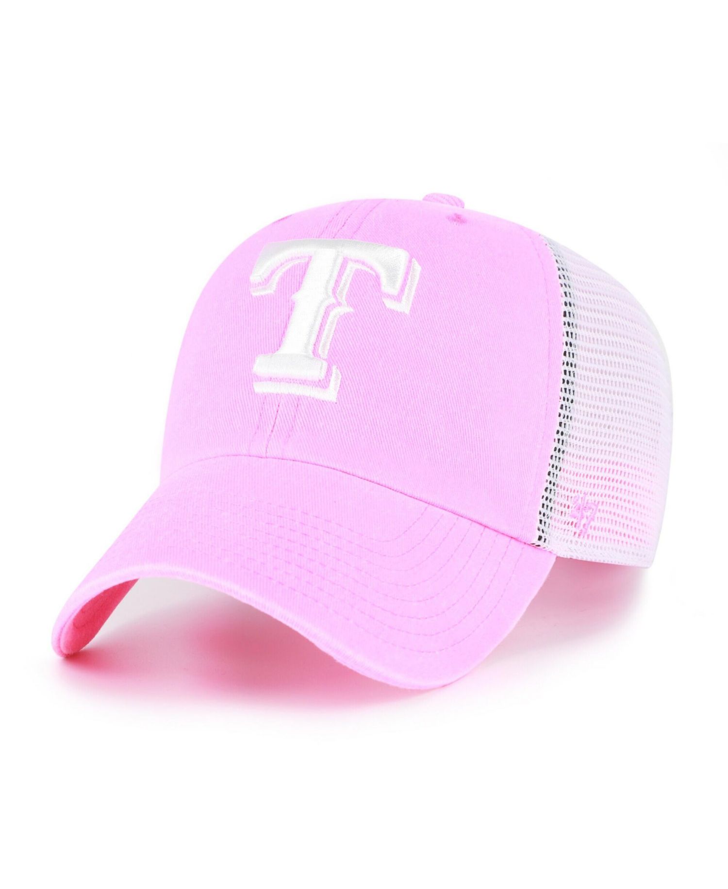 Women's Pink Texas Rangers Summer Fun Trucker Clean Up Adjustable Hat