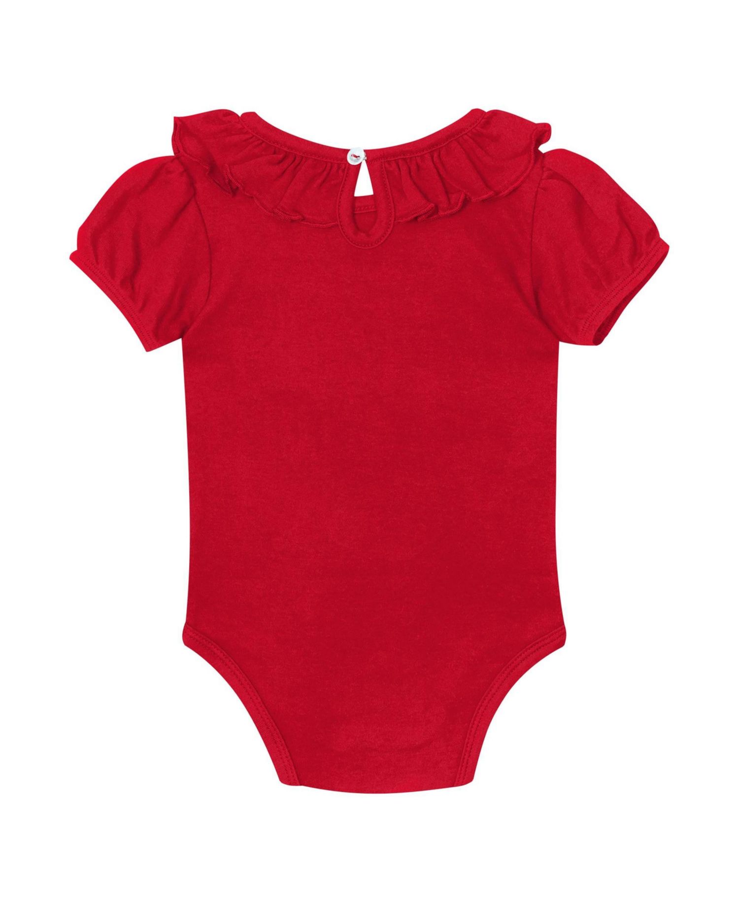 Baby Boys and Girls Scarlet/Gray Ohio State Buckeyes Two-Pack Playtime Ruffle Bodysuit Set