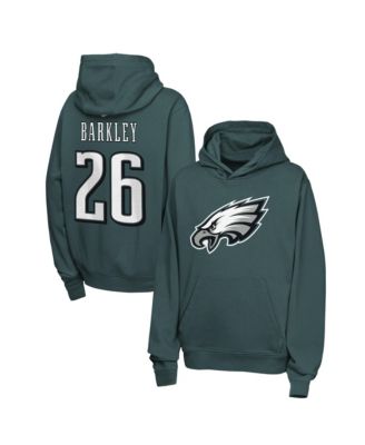 Big Boys and Girls Saquon Barkley Midnight Green Philadelphia Eagles Name & Number Club Fleece Hoodie