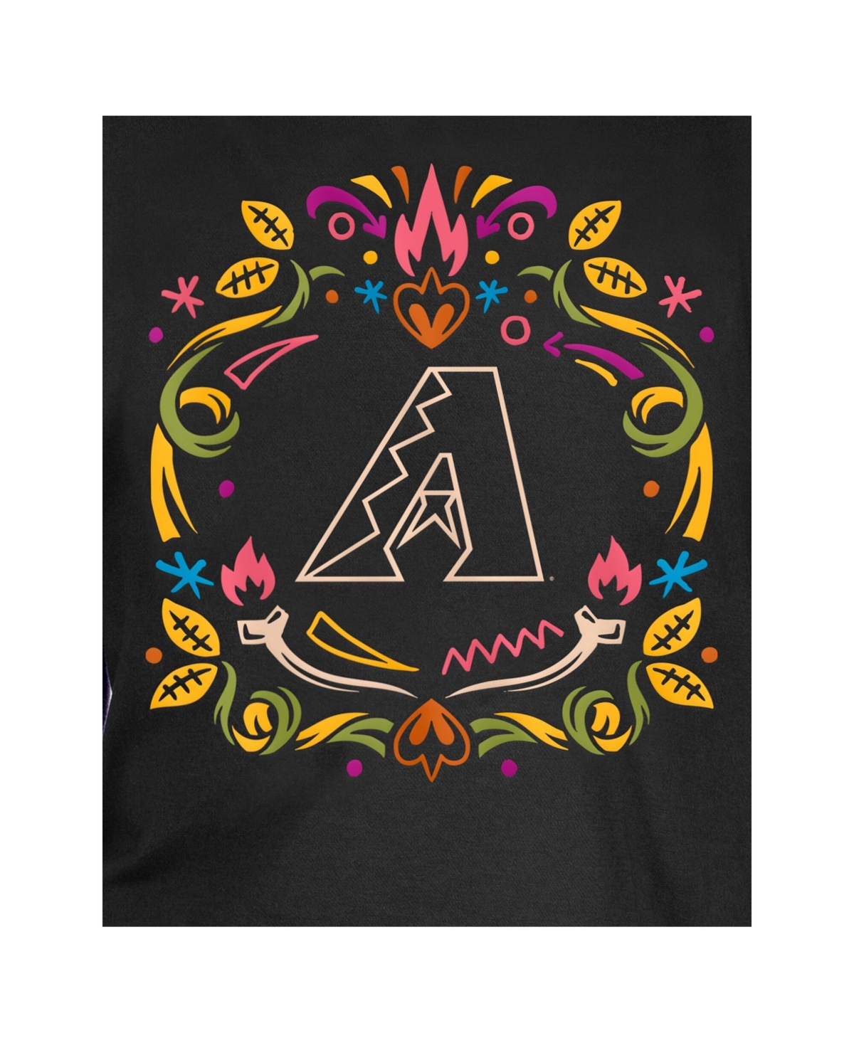 New Era Big Boys and Girls Black Arizona Diamondbacks Dia de los Muertos T-Shirt