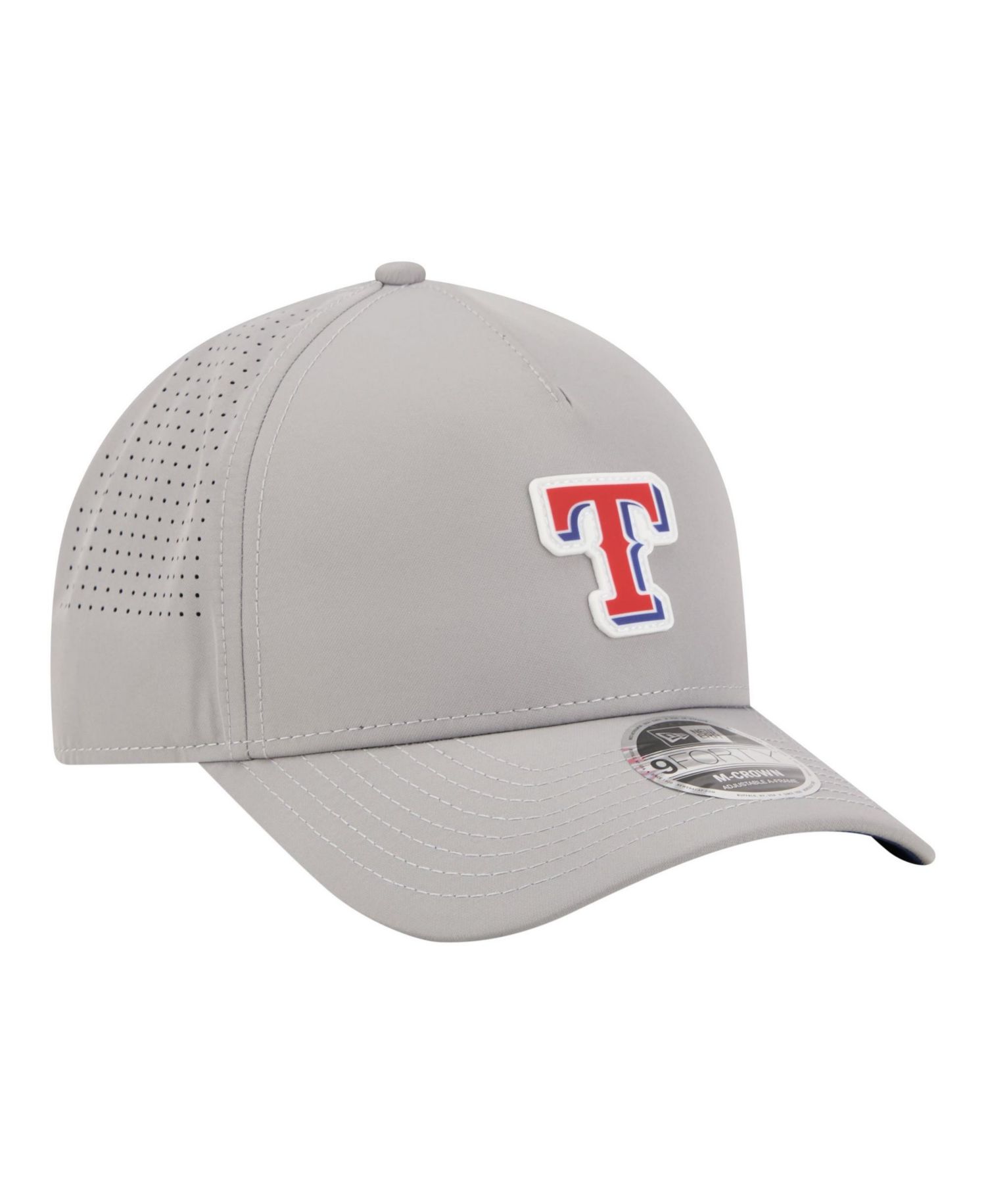 Men's Gray Texas Rangers Micro Logo 9FORTY M-Crown A-Frame Adjustable Hat