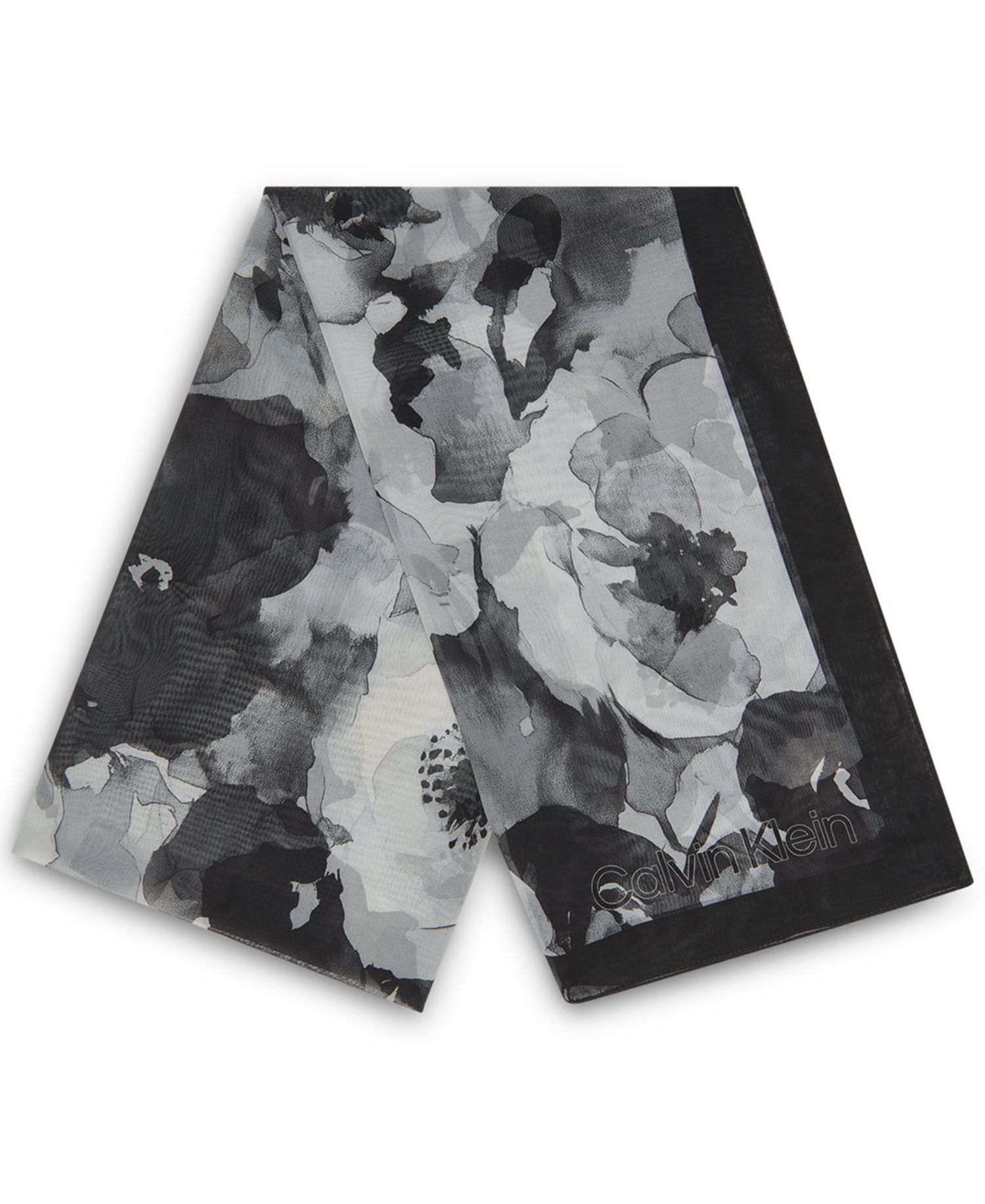 Women's Tonal Floral Chiffon Scarf