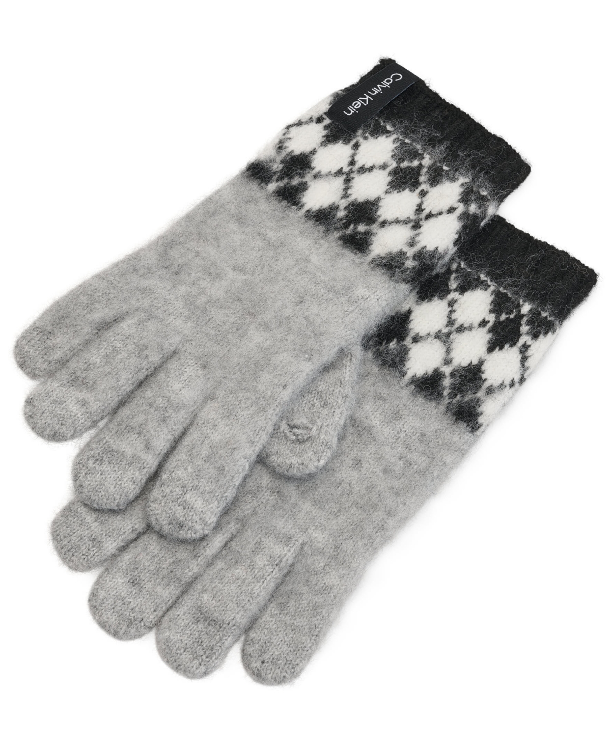 Calvin Klein Women's Argyle Fair Isle Pattern Gloves