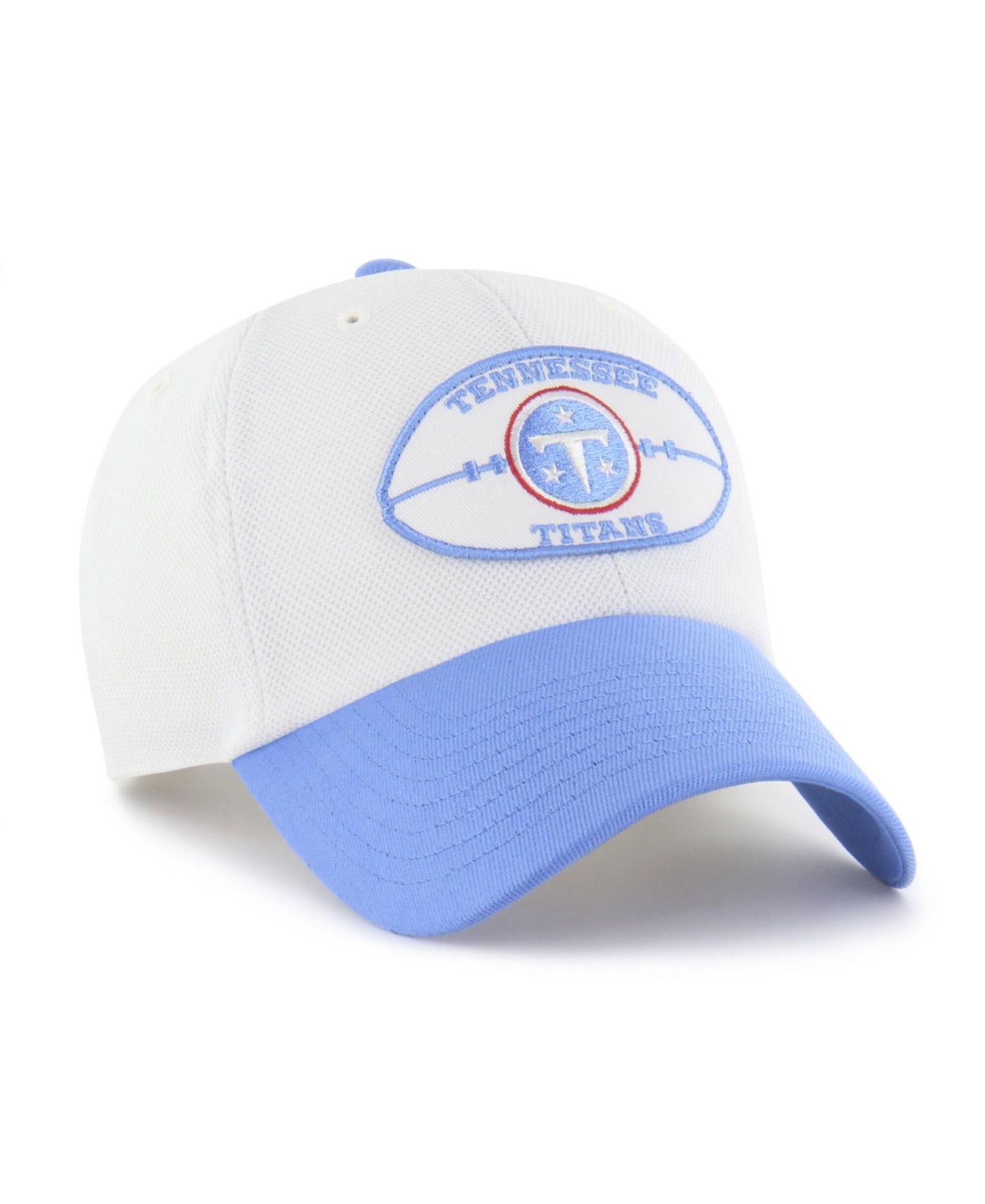 Men's Cream/Light Blue Tennessee Titans Pique Patch Clean Up Adjustable Hat