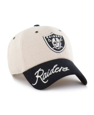 Women's Natural/Black Las Vegas Raiders Rope Script Clean Up Adjustable Hat