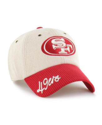 Women's Natural/Scarlet San Francisco 49ers Rope Script Clean Up Adjustable Hat