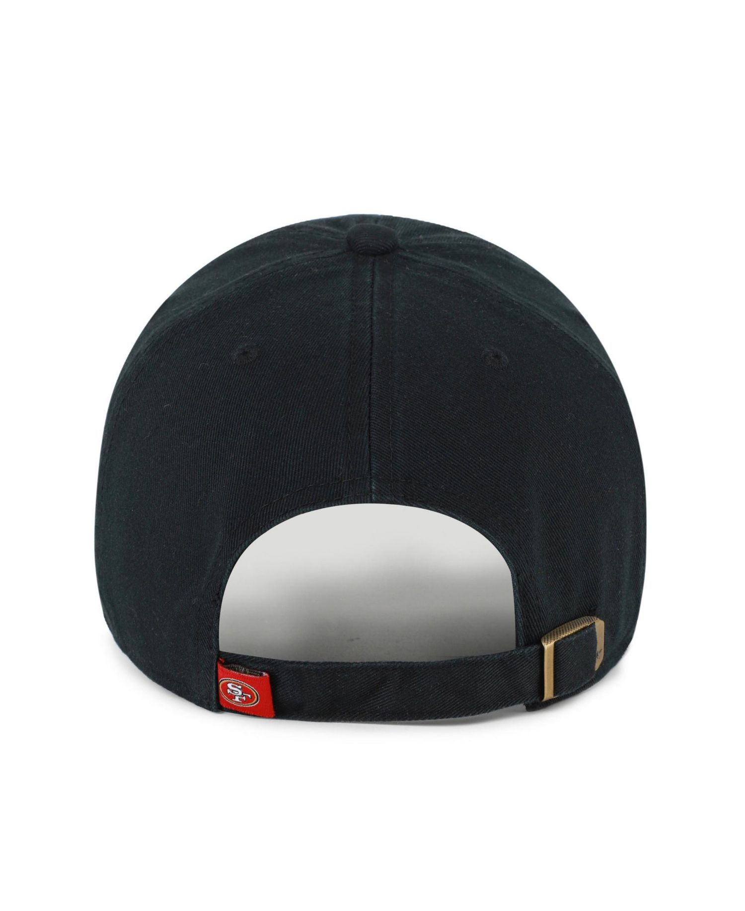 Men's Black San Francisco 49ers Clean Up Team Script Adjustable Hat