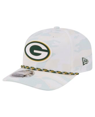 Men's White Green Bay Packers Camo Rope 9SEVENTY Adjustable Hat