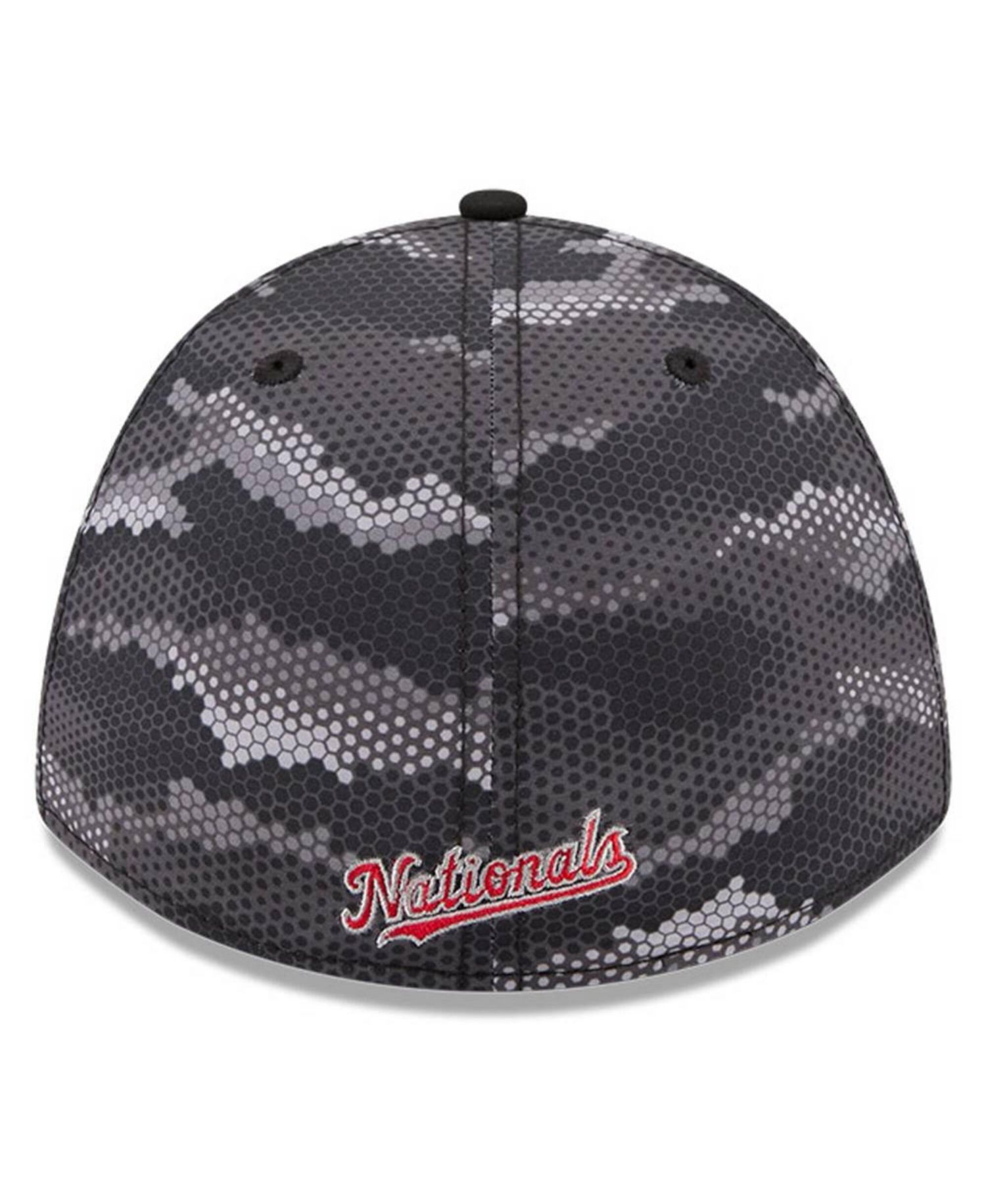 Men's Black Washington Nationals Camo 39THIRTY A-Frame Flex Hat