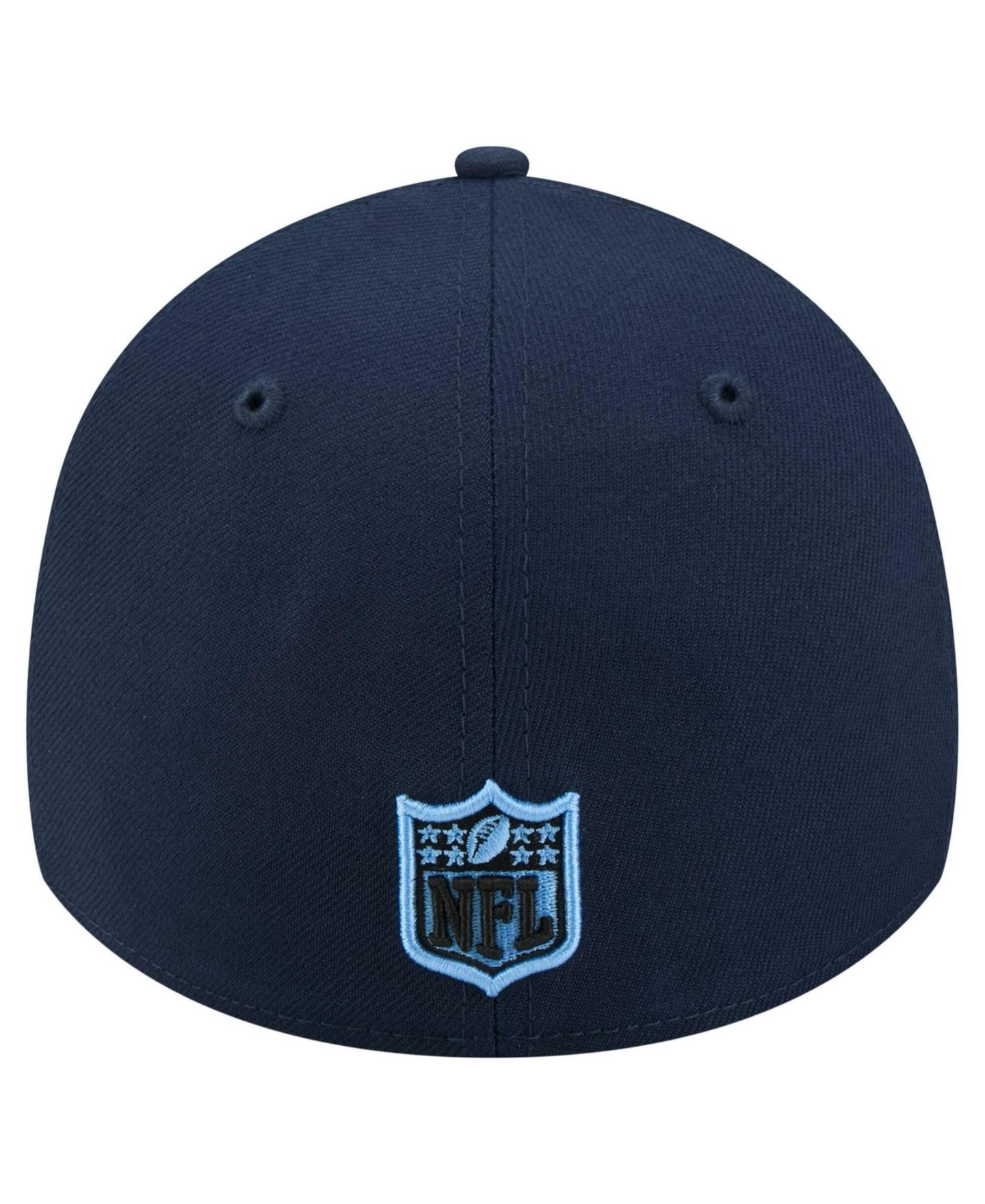 Мужская кепка New Era Navy Tennessee Titans Script 39THIRTY Flex Hat — фото 4