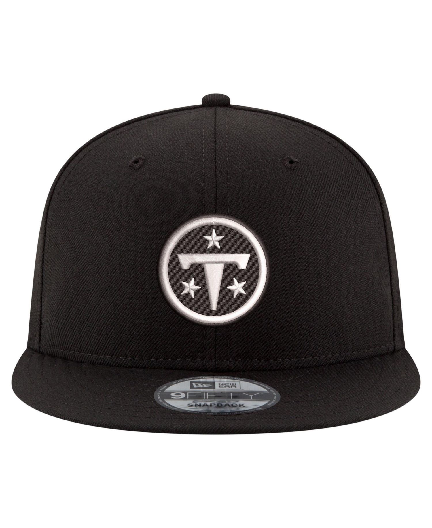 Men's Black Tennessee Titans Black White 9FIFTY Snapback Hat