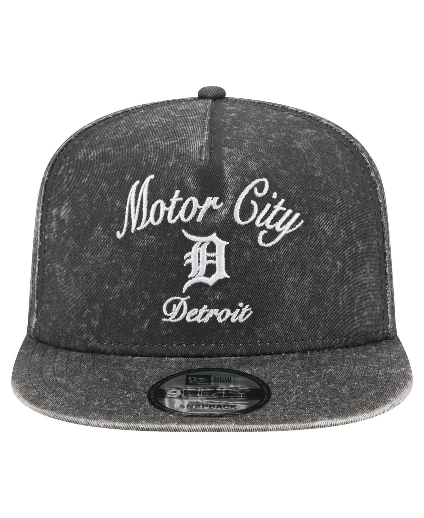 Мужская кепка New Era Black Detroit Tigers City Slogan A-Frame 9FIFTY Snapback Hat — фото 2