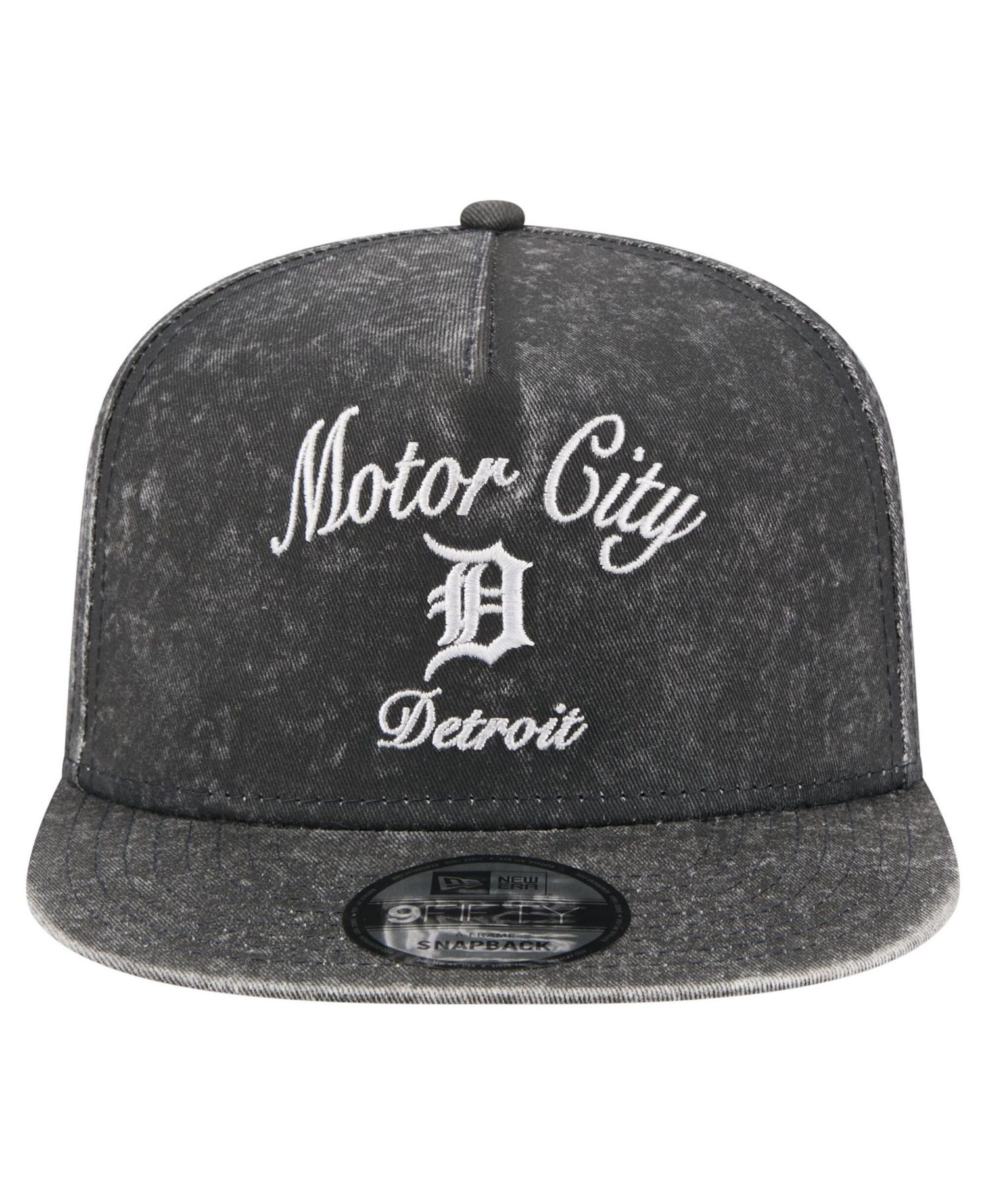 Men's Black Detroit Tigers City Slogan A-Frame 9FIFTY Snapback Hat