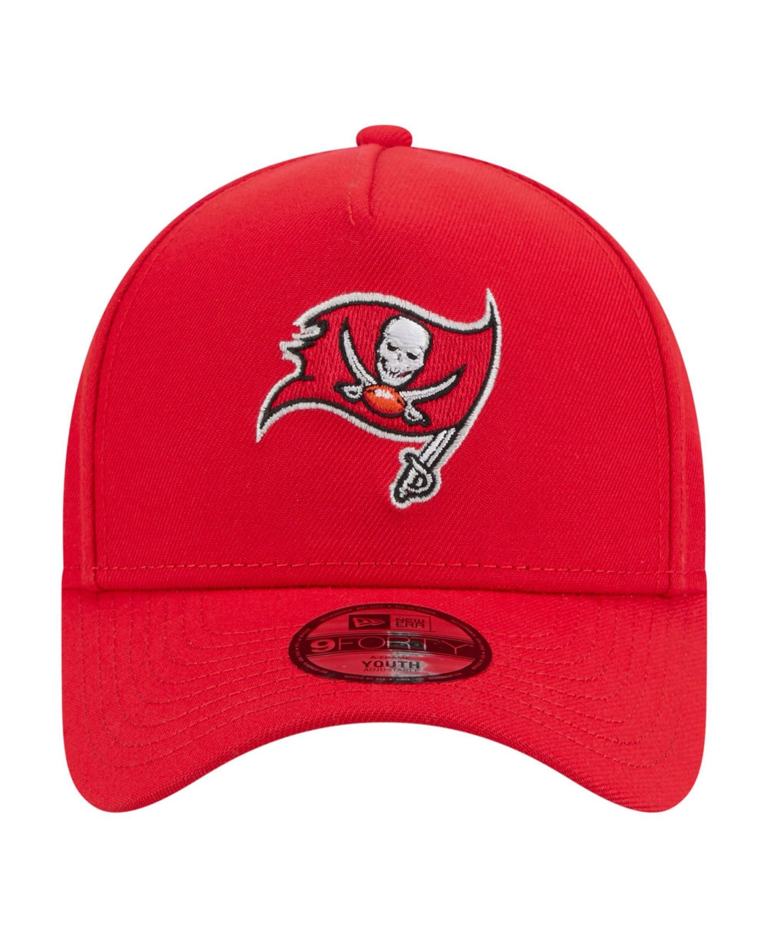 Big Boys and Girls Red Tampa Bay Buccaneers 9FORTY A-Frame Adjustable Hat