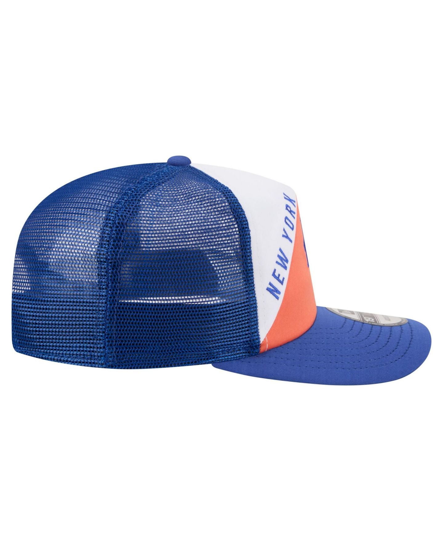 Мужская кепка New Era White/Royal New York Mets Retro Cut 19TWENTY Adjustable Trucker Hat — фото 7