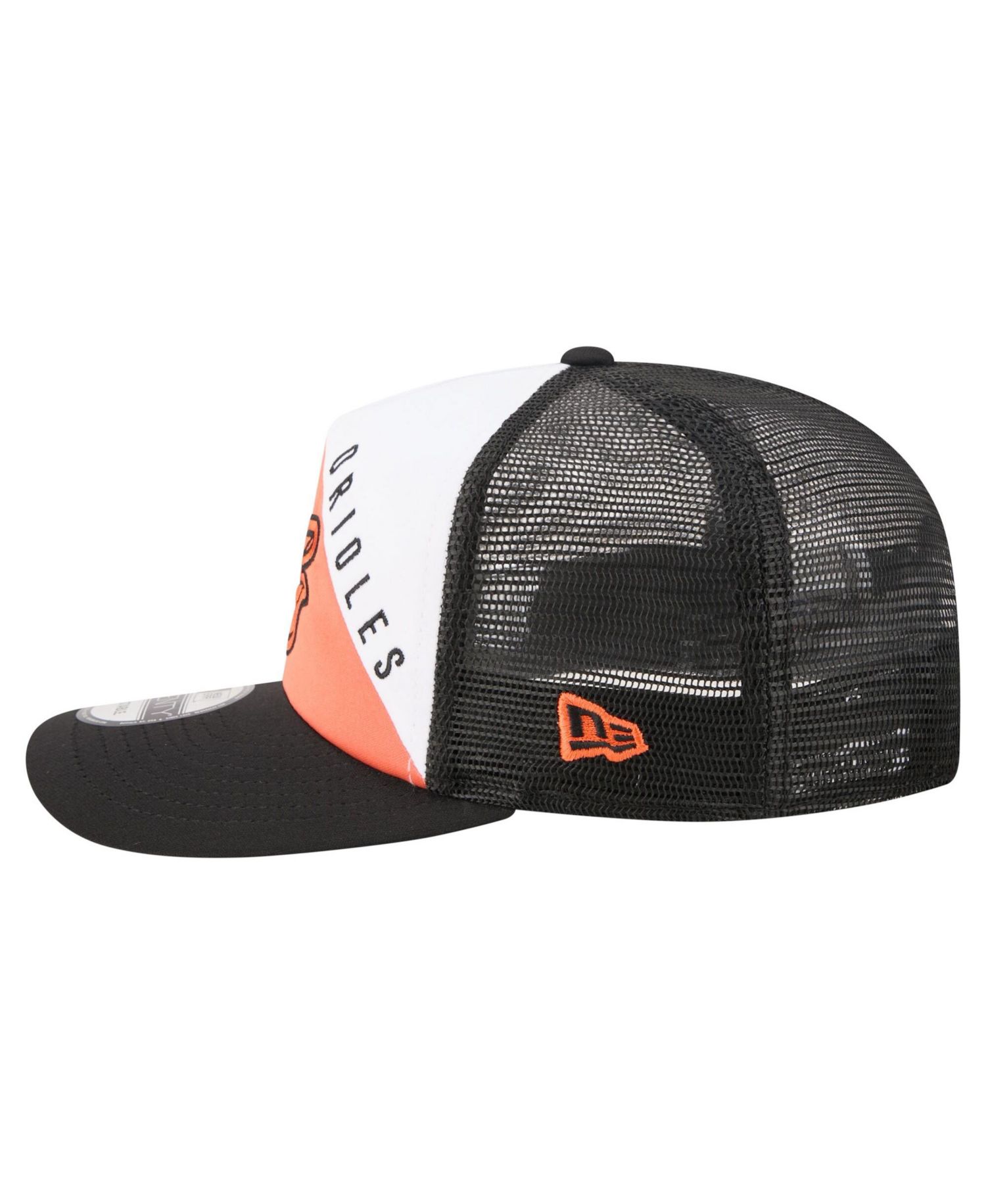 Men's White/Black Baltimore Orioles Retro Cut 19TWENTY Adjustable Trucker Hat