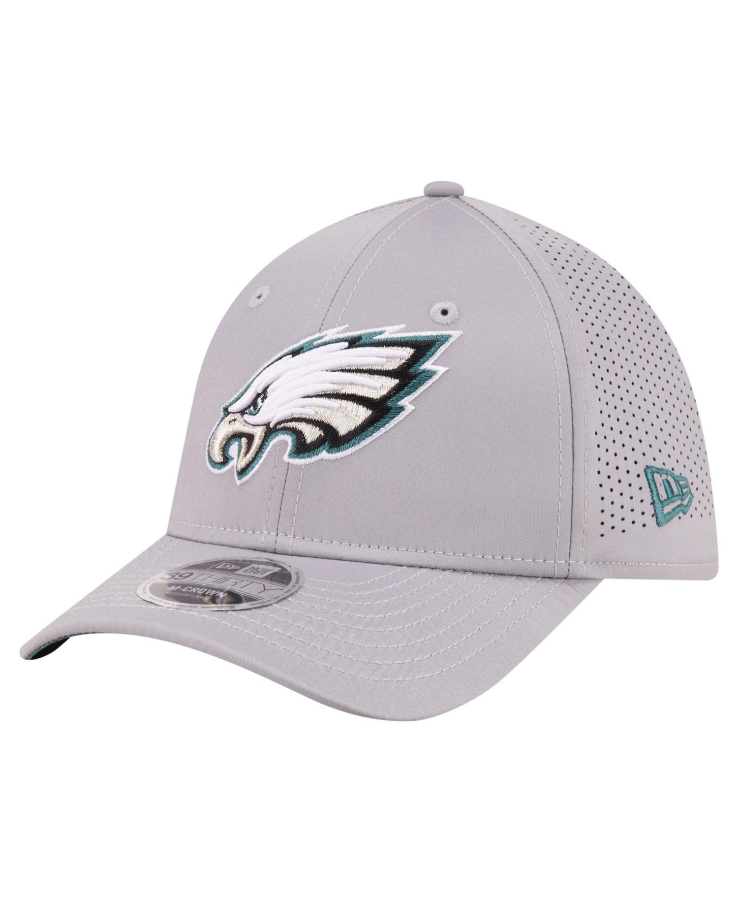 Men's Gray Philadelphia Eagles 39THIRTY M-Crown Flex Fit Hat