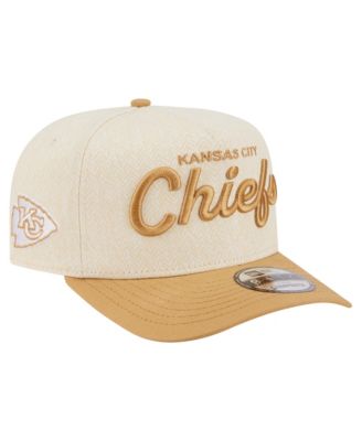 Men's Cream Kansas City Chiefs Herringbone 9FIFTY A-Frame Snapback Hat